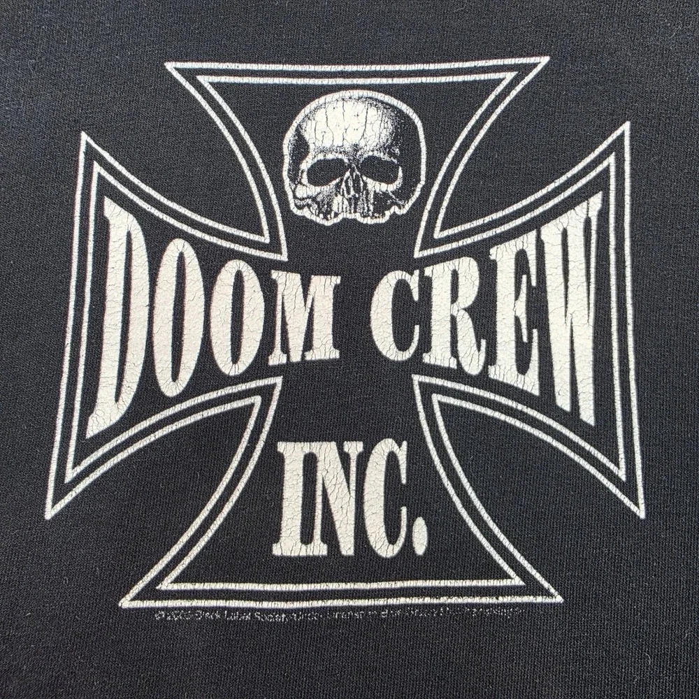 Black Label Society Doom‎ Crew Inc Sleeveless Hoodie Black Mens XL Y2K